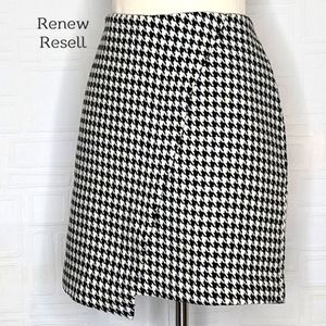 H&M Faux Wrap Herringbone Mini Skirt